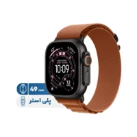 ساعت هوشمند 49 میلی متری اپل مدل Ultra 3 Black Titanium Case با بند Alpine 5 Apple Watch 49mm Ultra 3 Black Titanium Case with Alpine Band