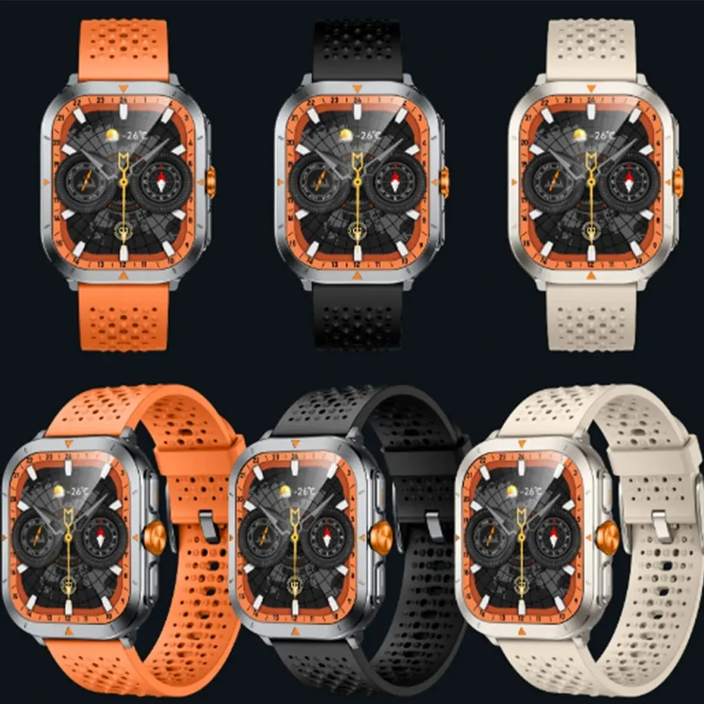 GloriMi GX TRACE 53mm Smartwatch with Silicone Strap-3